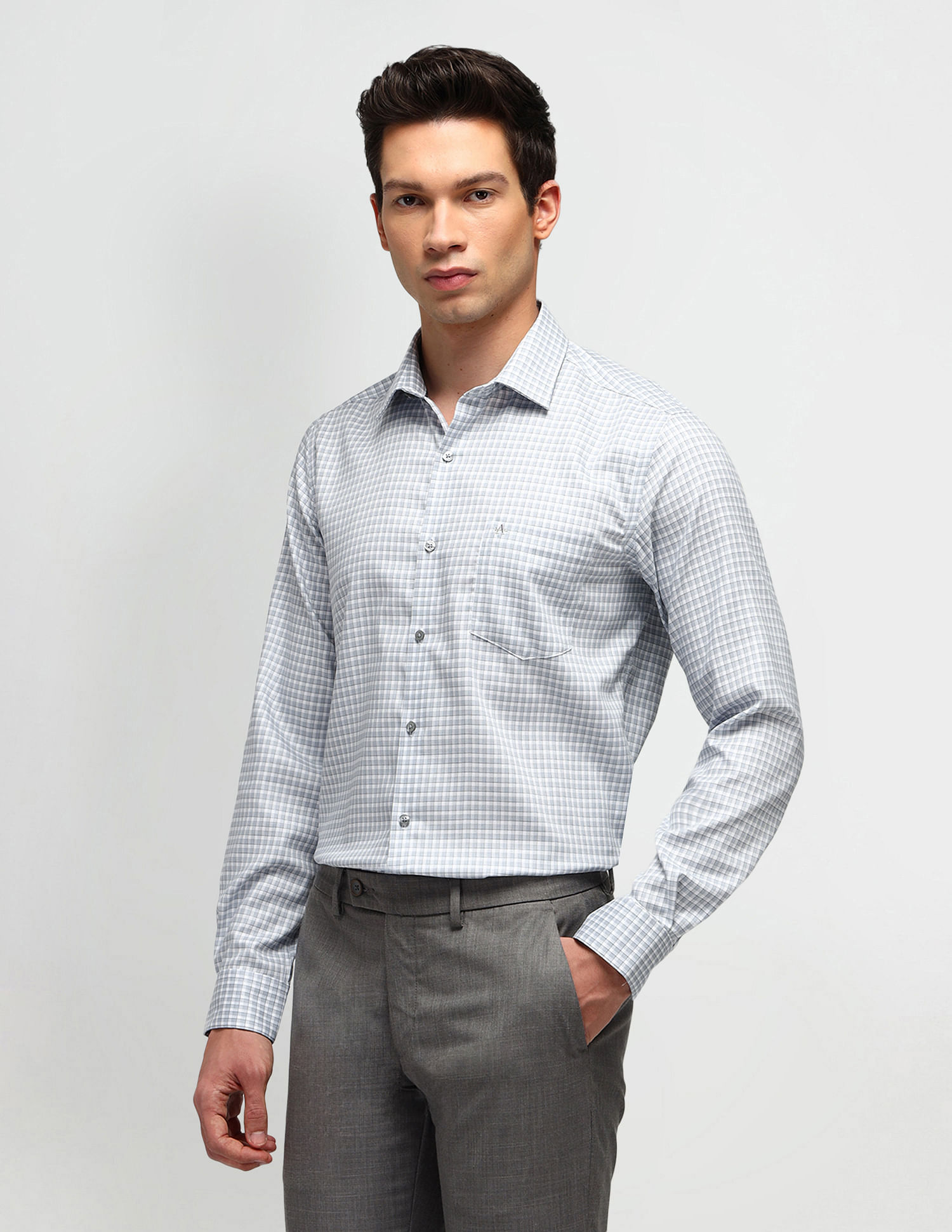 Arrow Slim Fit All-Over Pattern Shirt