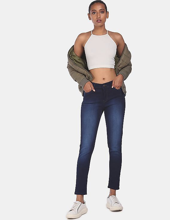 Flying Machine Women Stone Wash Veronica Skinny Fit Jeans