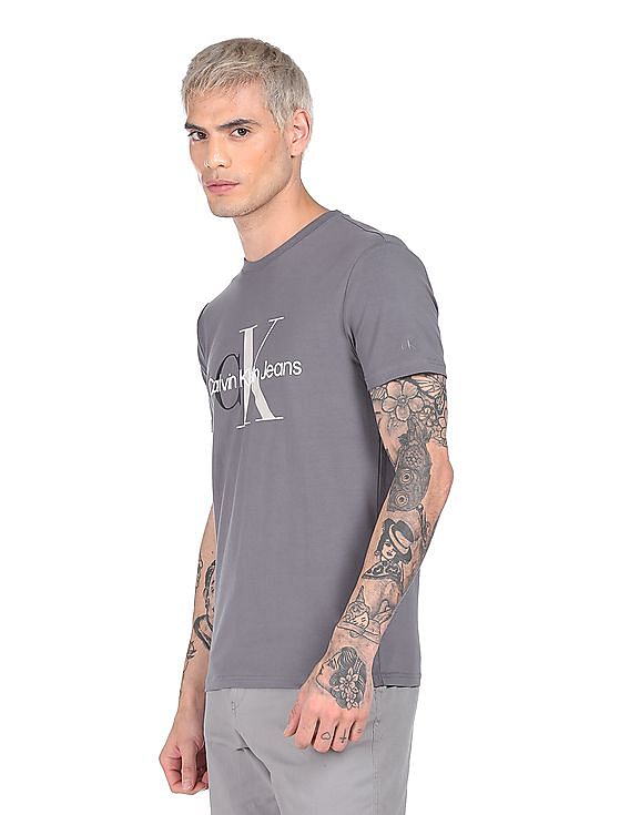 Calvin klein grey t shirt clearance mens