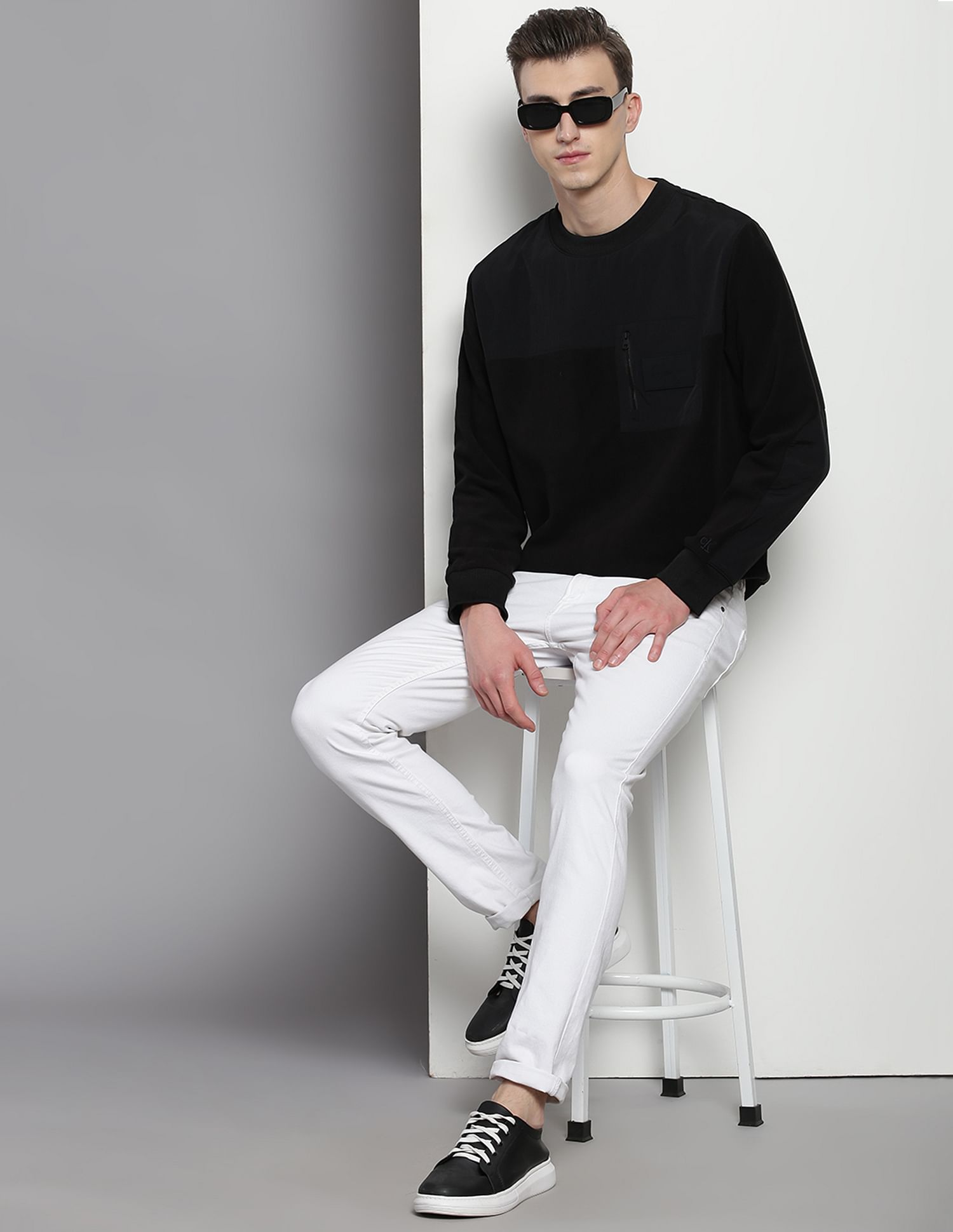 Calvin Klein Crew Neck Fleece Sweatshirt