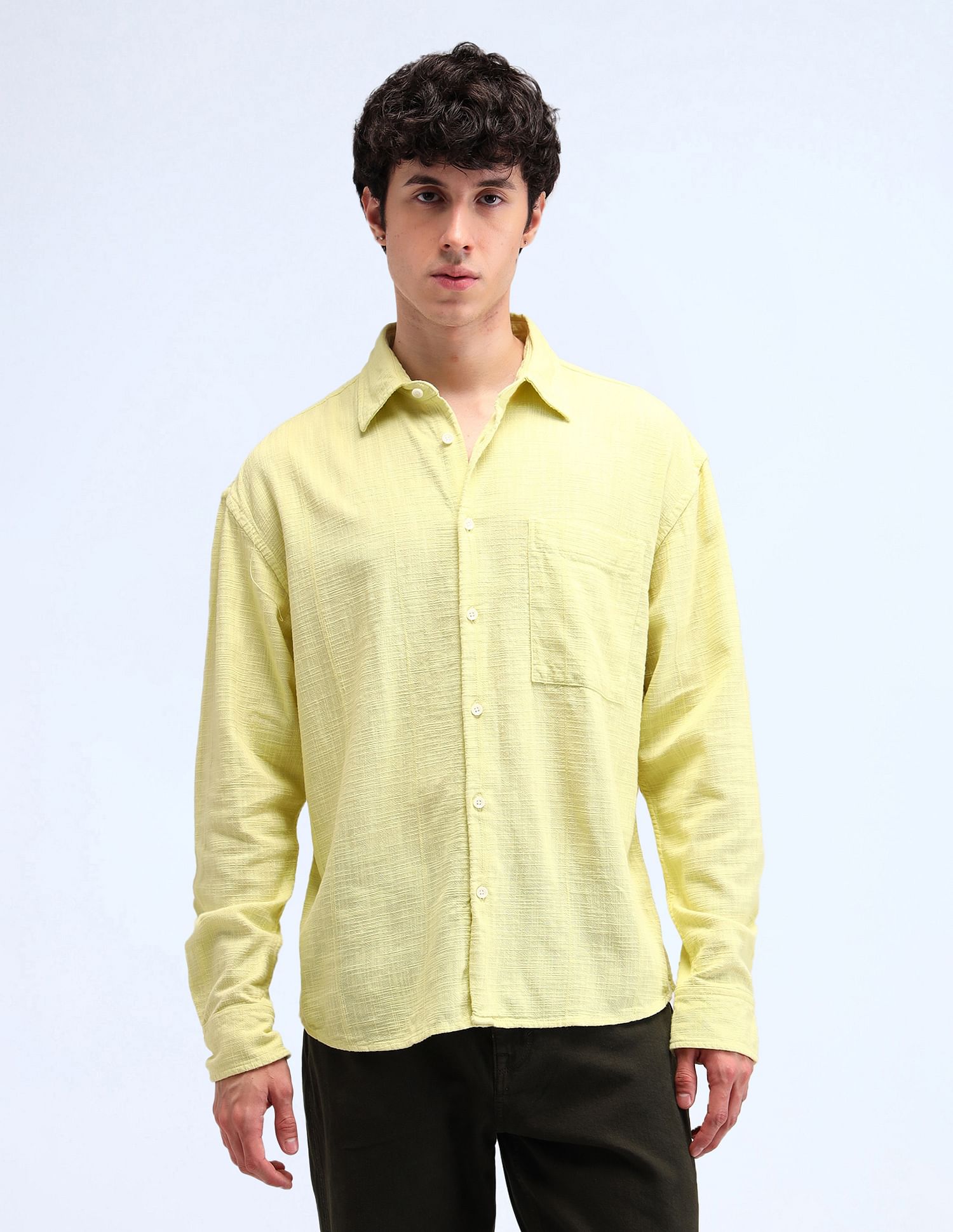 Flying Machine All-Over Oversized Fit Shirt