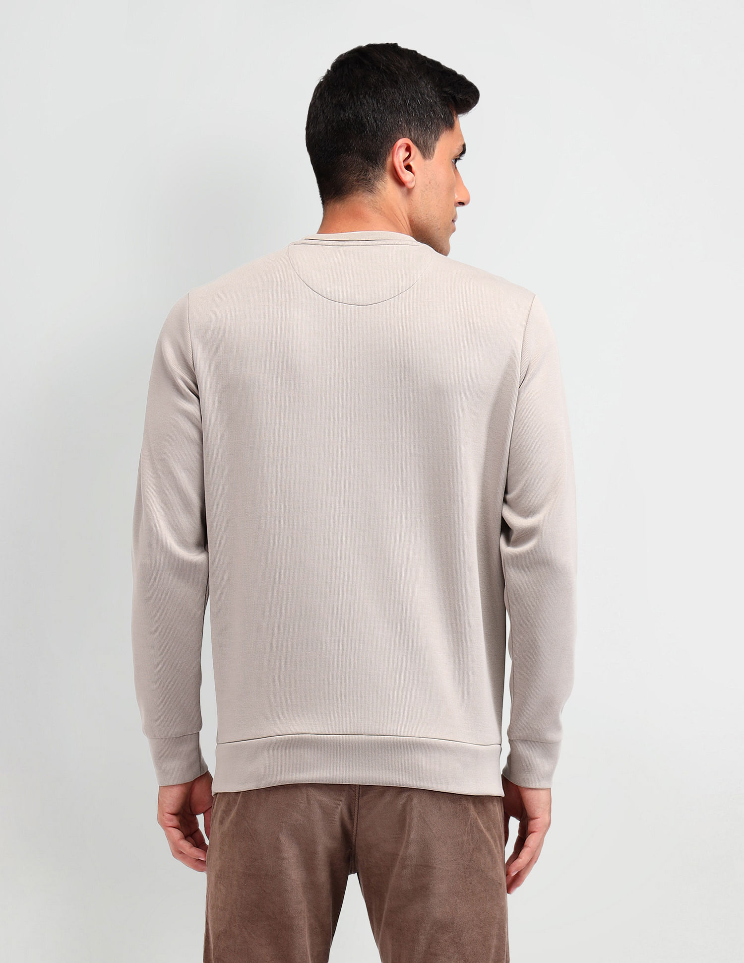 Arrow Textured Regular Fit Sweatshirt