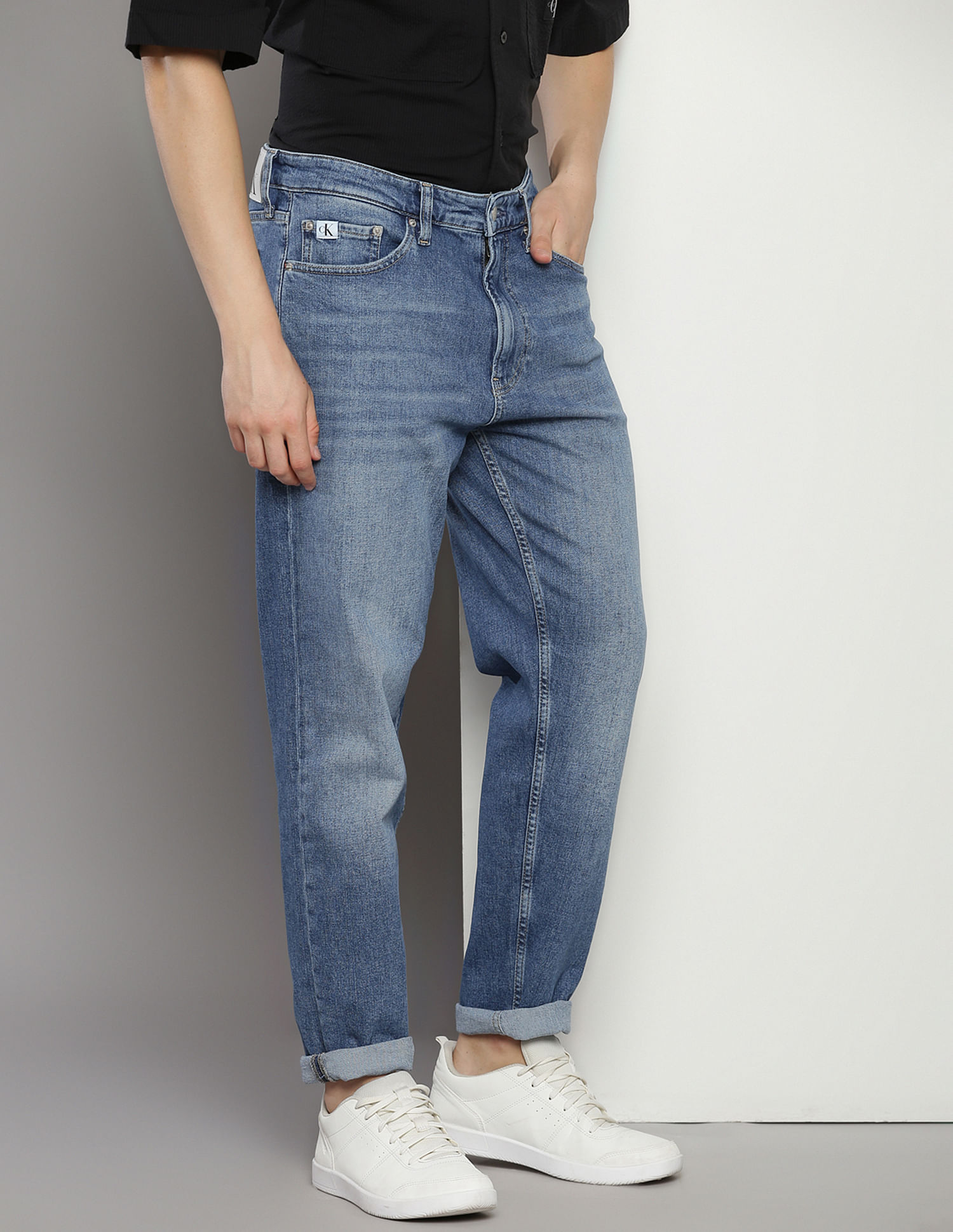 Calvin Klein Jeans Recycled Cotton Stone Wash Jeans