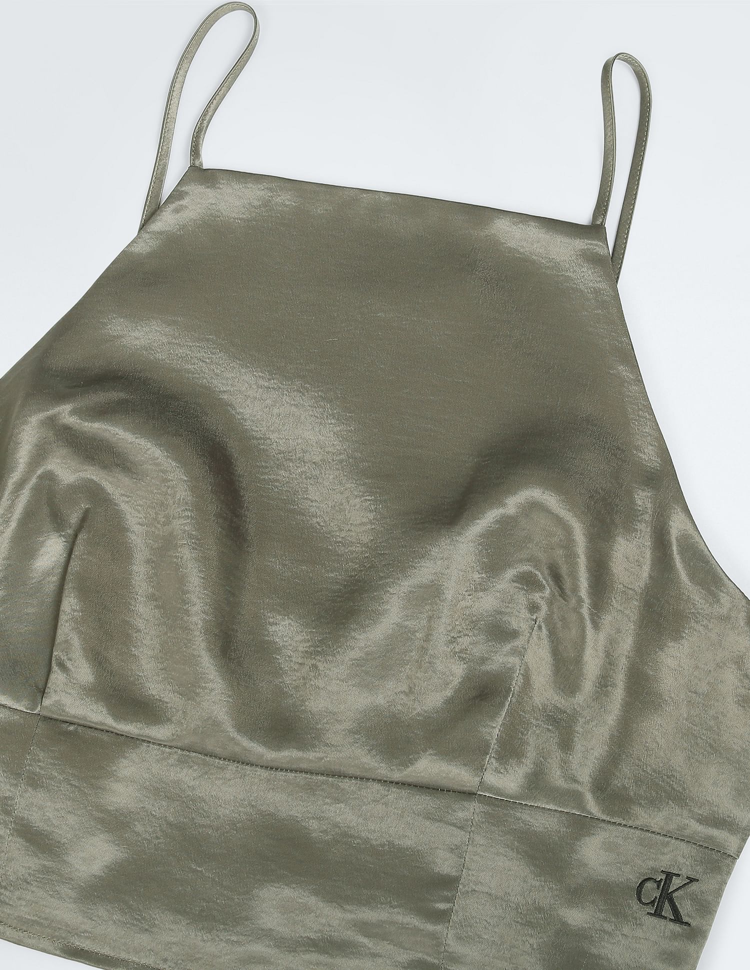 Calvin Klein Halter Neck Satin Top