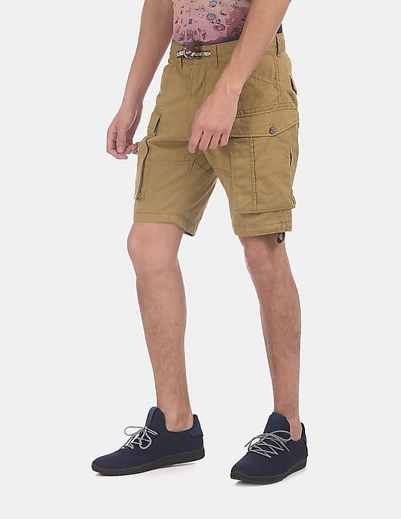 mens cargo shorts stretch waist