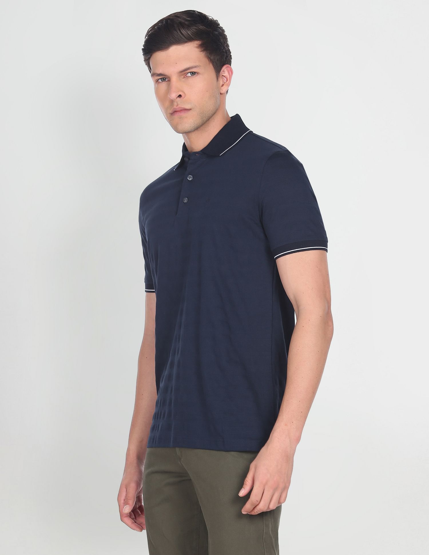 Arrow Tipped Jacquard Polo Shirt