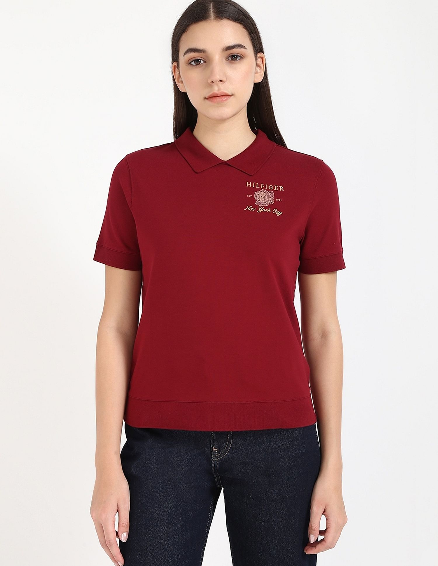 Tommy Hilfiger Embroidered Logo Regular-Fit Cotton Polo T-Shirt