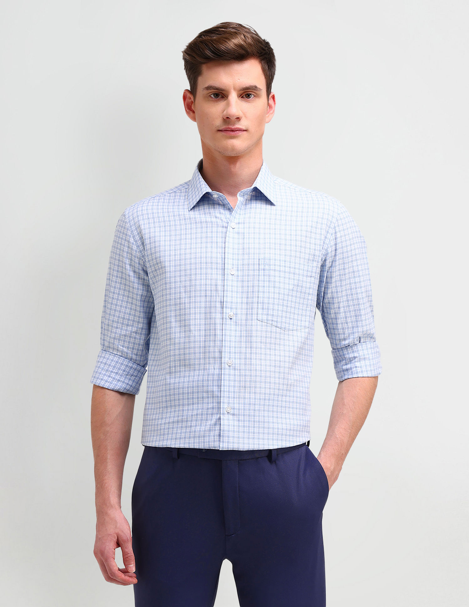 Arrow Twill Plaid Checked Shirt