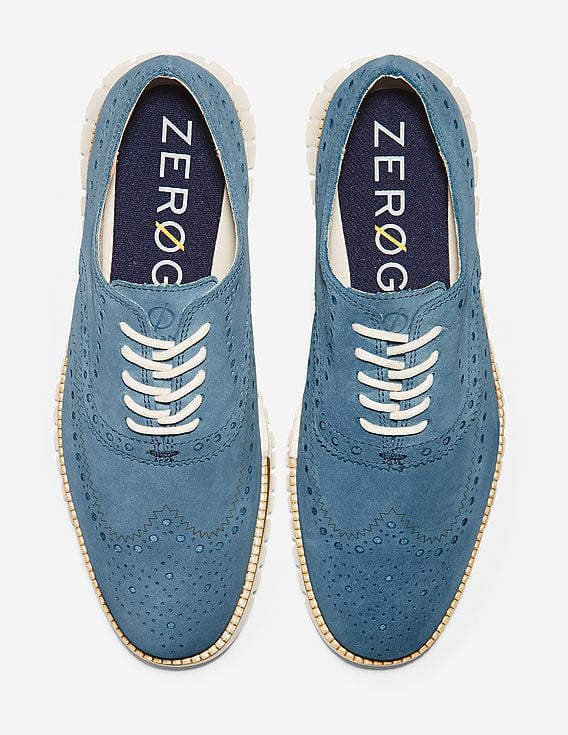Buy Cole Haan Men Blue ZERØGRAND Wingtip Oxford - NNNOW.com display picture 3