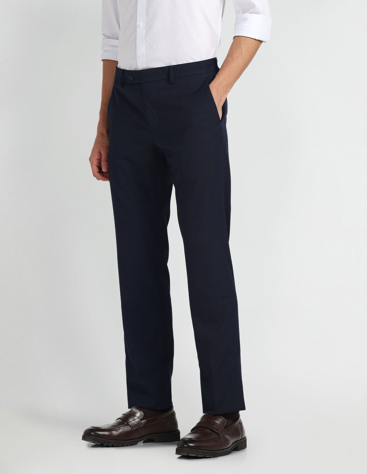 Arrow Patterned Slim Fit Trousers