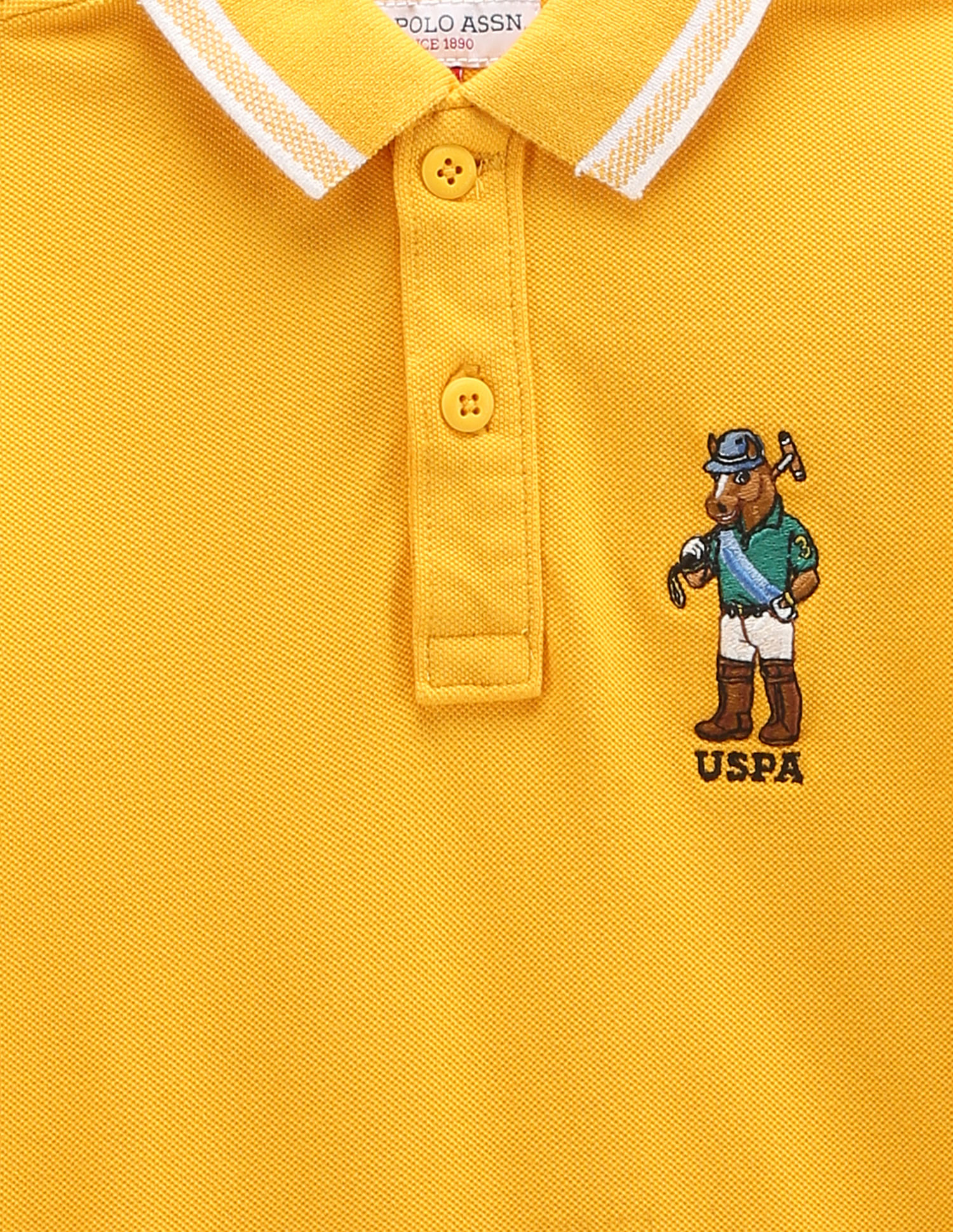 U.S. Polo Assn. Kids Boys Mascot Logo Cotton Polo Shirt