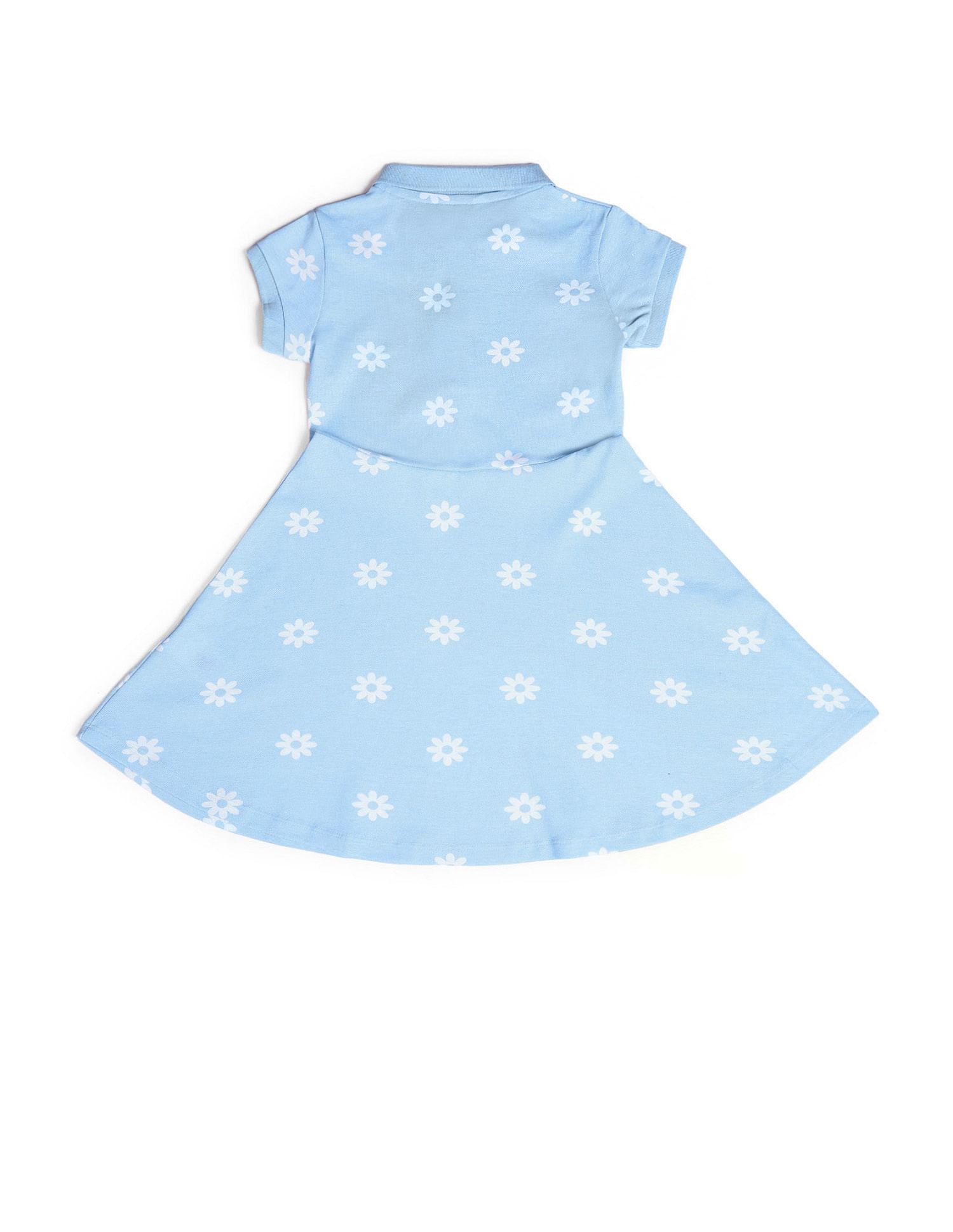 U.S. Polo Assn. Kids Girls Floral A-line Dress