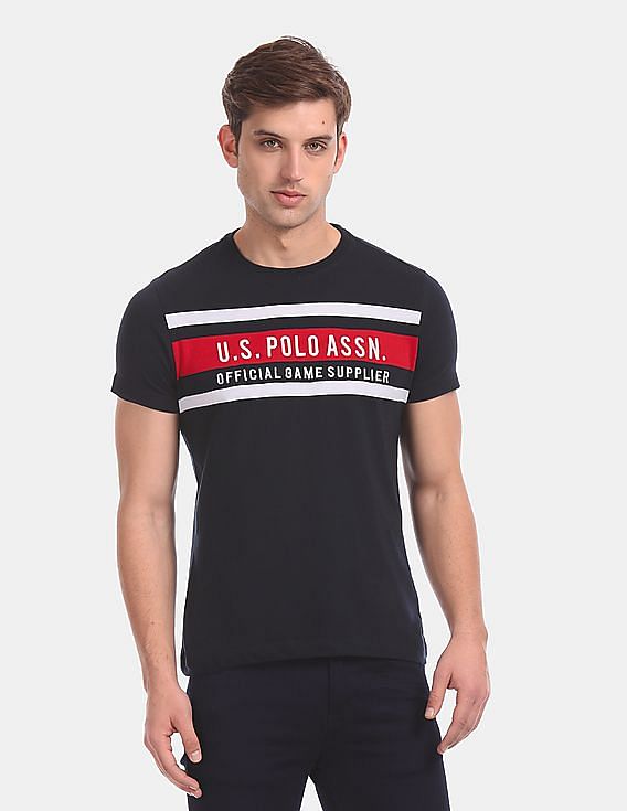 U.S. Polo Assn. Blue Crew Neck Embroidered T-Shirt