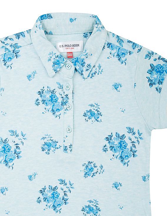 Floral polo for clearance girls