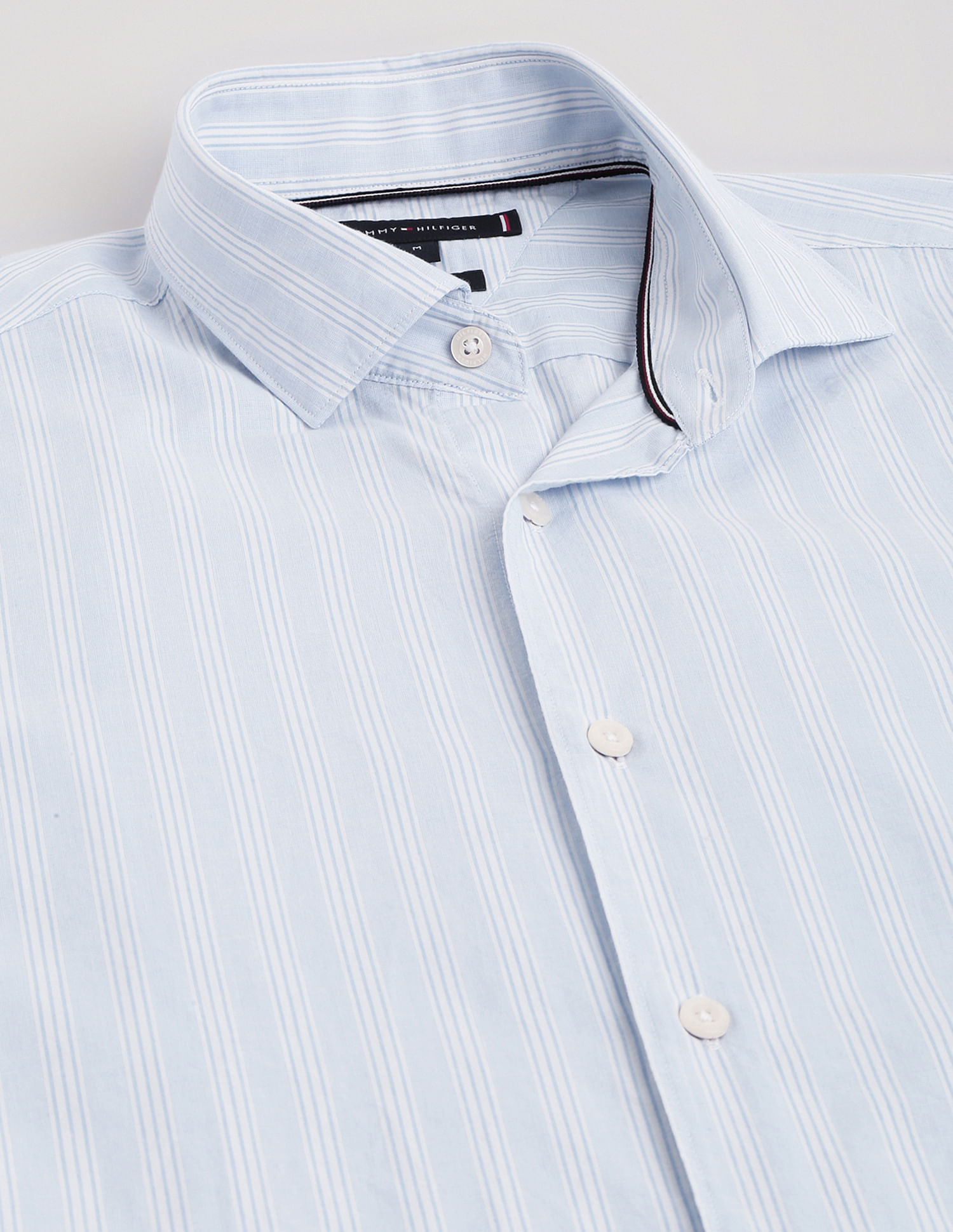 Tommy Hilfiger Textured Stripe Cotton Shirt