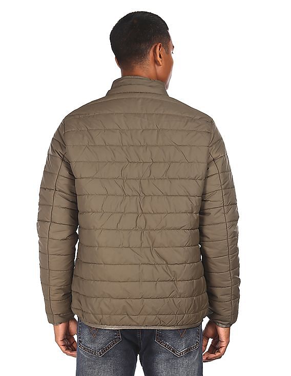 Flying Machine Detachable Hood Quilted Jacket