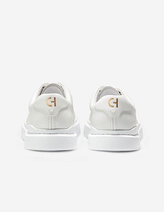 Cole Haan Men White GrandPrø Rally Laser Cut Sneaker