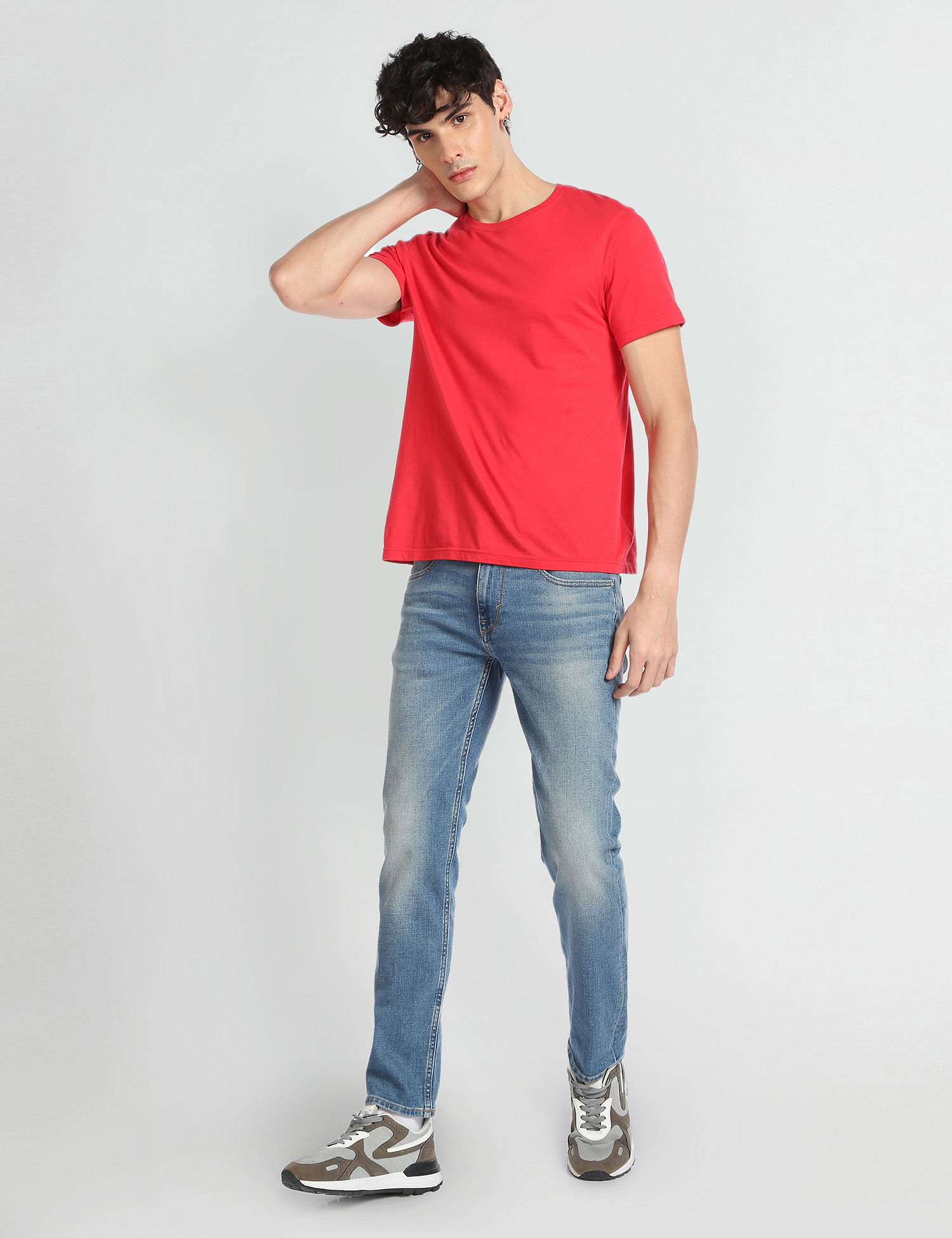 Flying Machine Stone Wash Michael Slim Tapered Fit Jeans