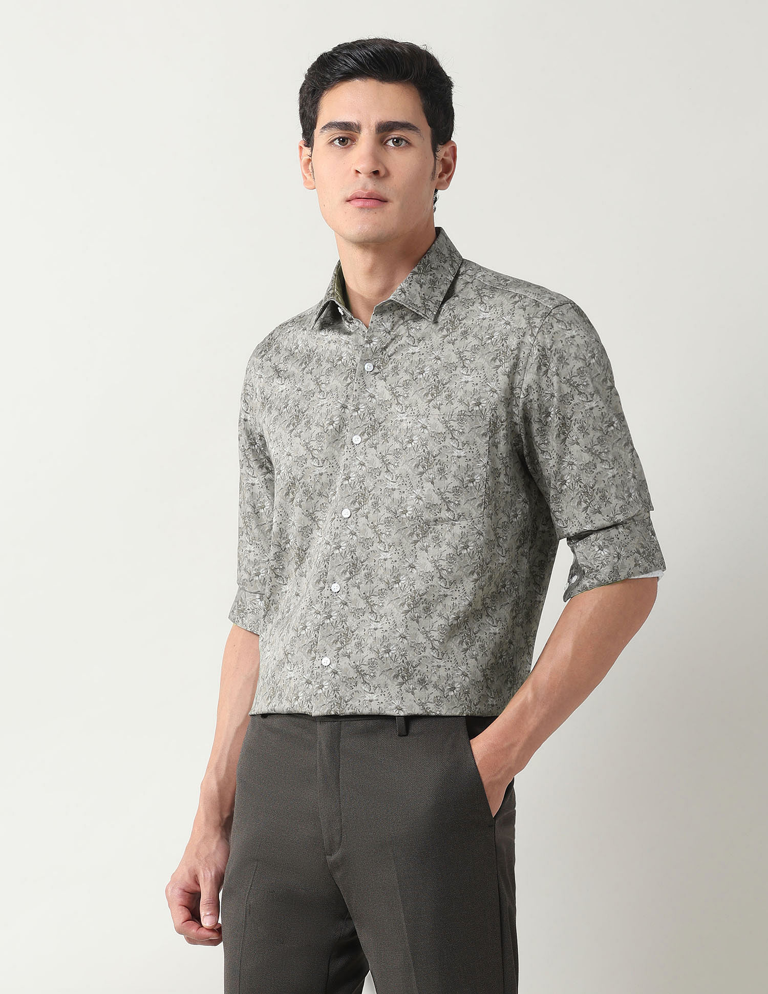 Arrow Manhattan Slim Fit Satin Shirt