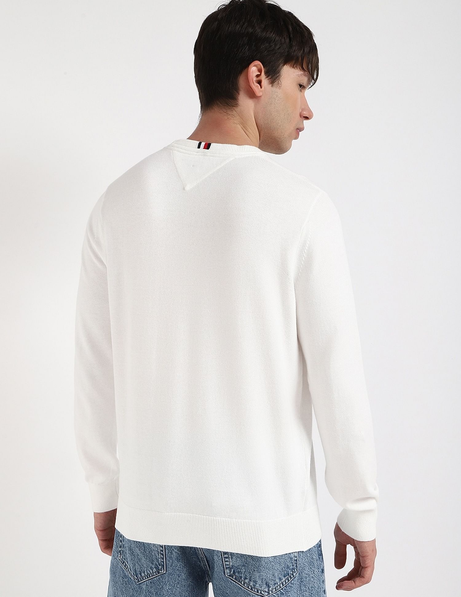 Tommy Hilfiger Solid Regular-Fit Cotton Sweater