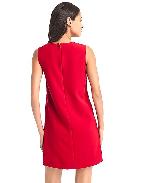 Buy GAP Women Red V Neck Shift Dress NNNOW