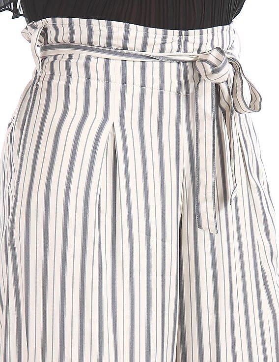 U.S. Polo Assn. Women Regular Fit Striped Trousers