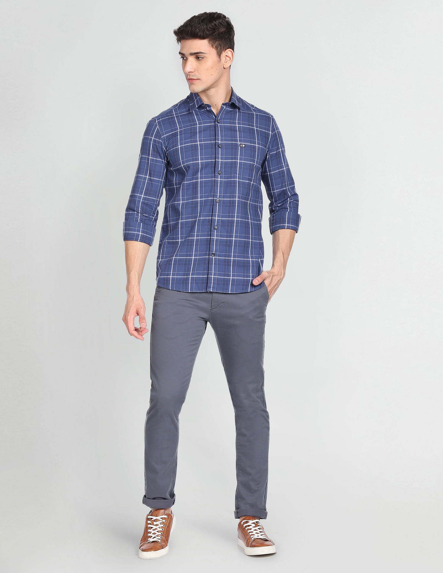 Arrow Sports Tartan Check Cotton Shirt