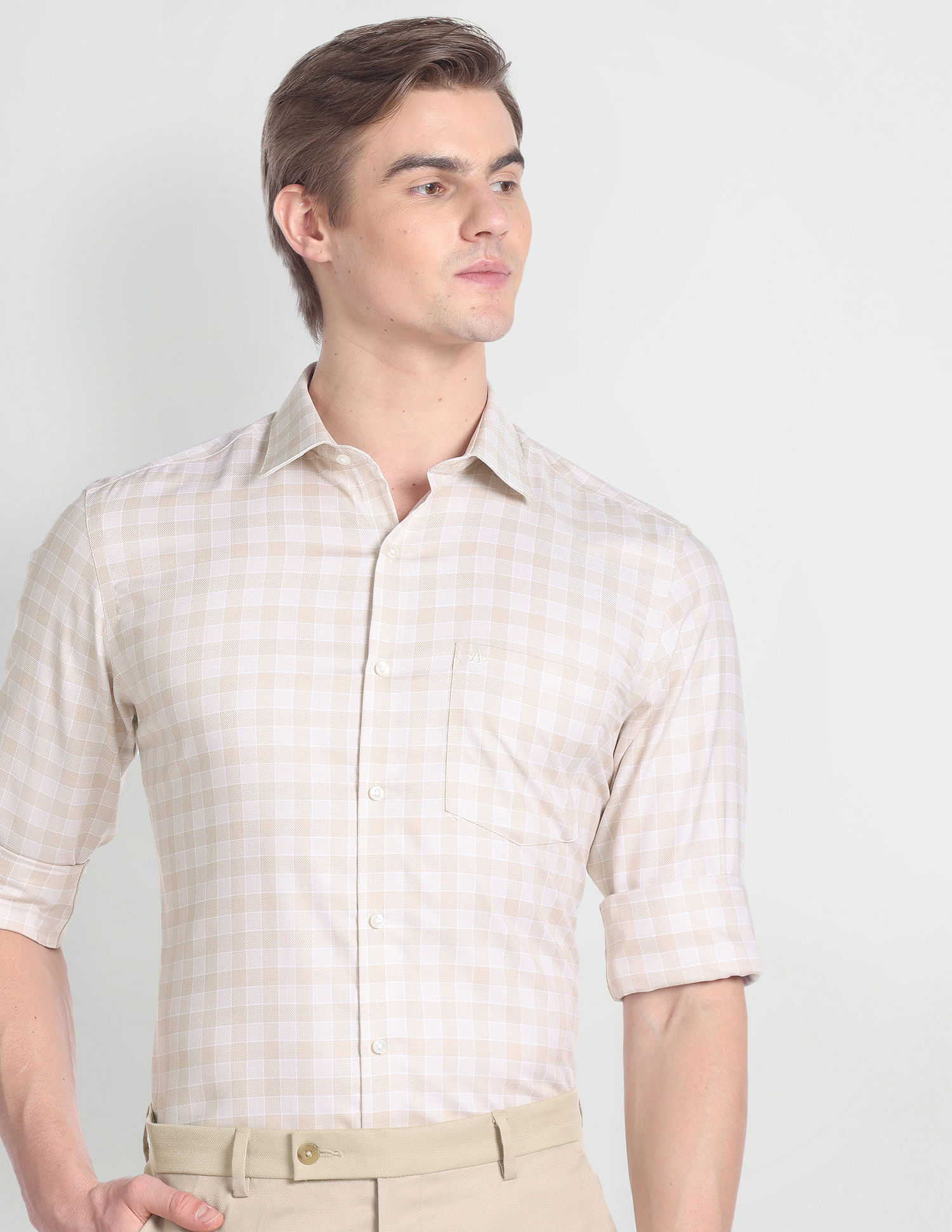 Arrow Auto Press Gingham Check Shirt