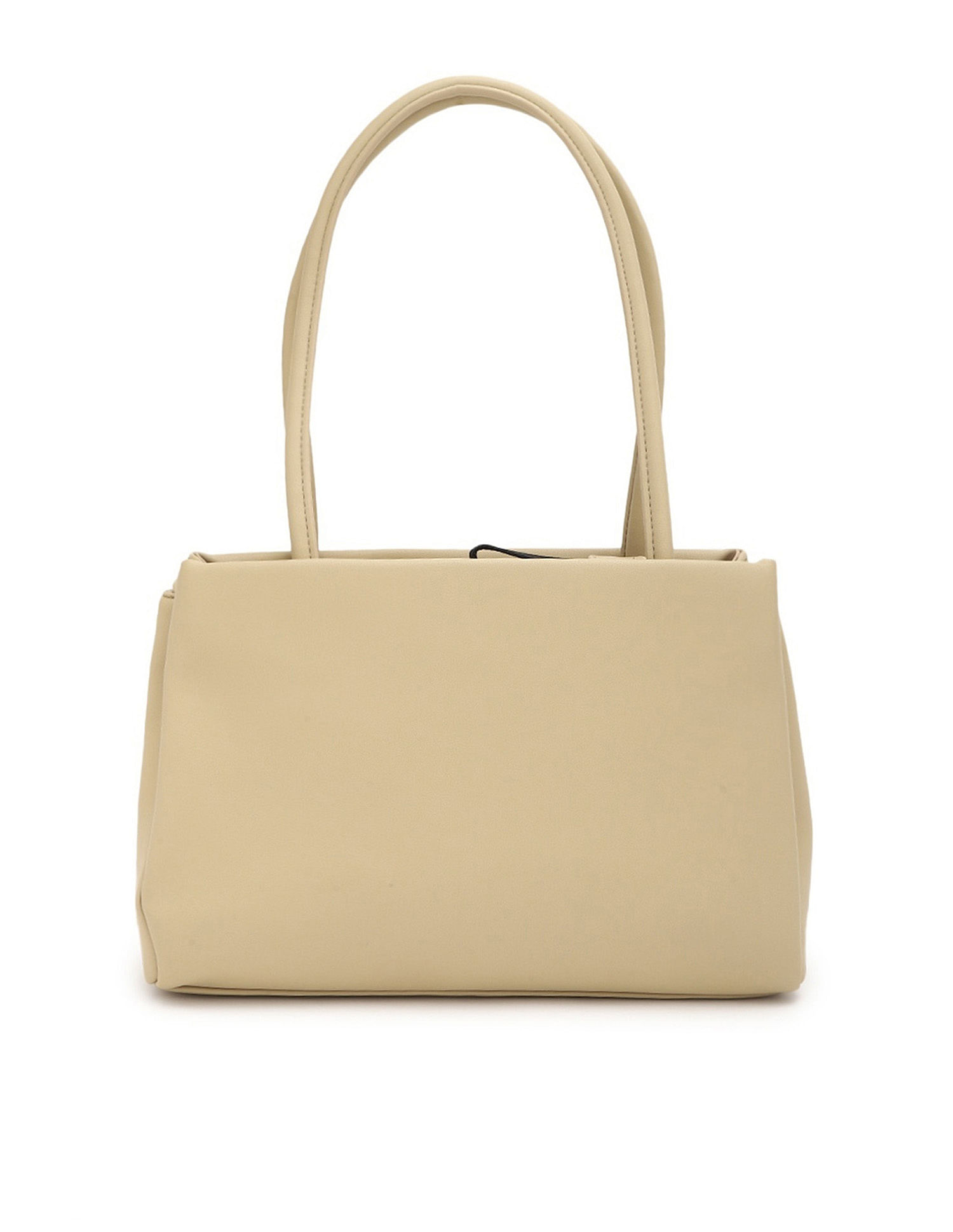 Tommy Hilfiger Solid Beige Pu Shoulder Bag