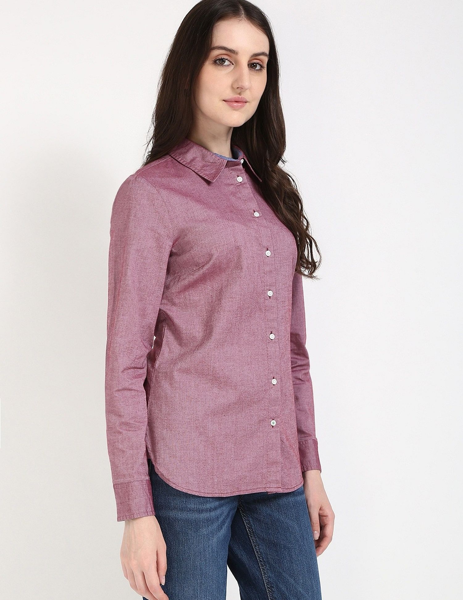 Tommy Hilfiger Solid Regular-Fit Cotton Shirt
