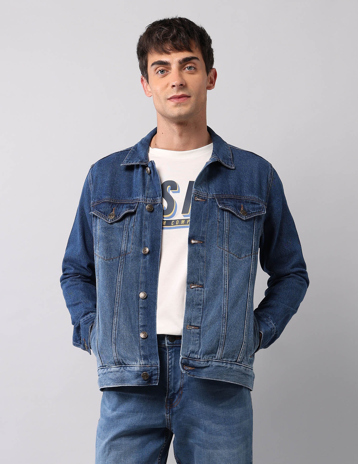 Buy U.S. Polo Assn. Denim Co. Pure Cotton Regular Fit Denim Jacket 