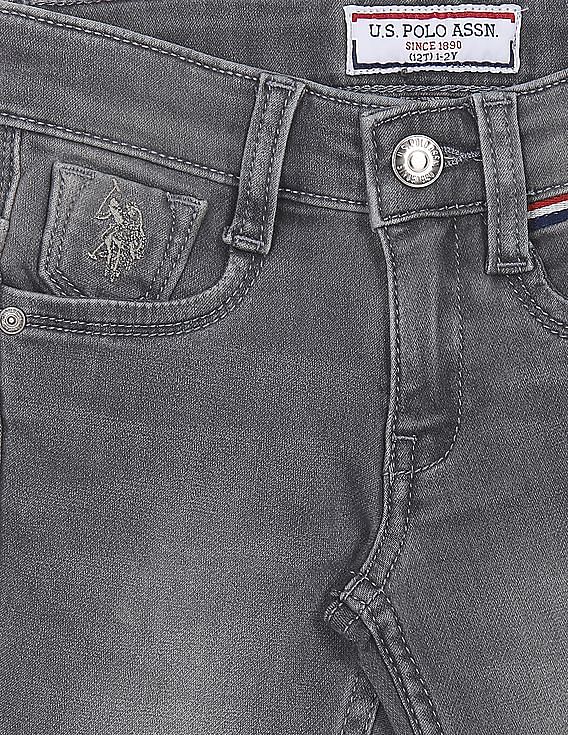 U.S. Polo Assn. Kids Boys Skinny Fit Stone Wash Jeans