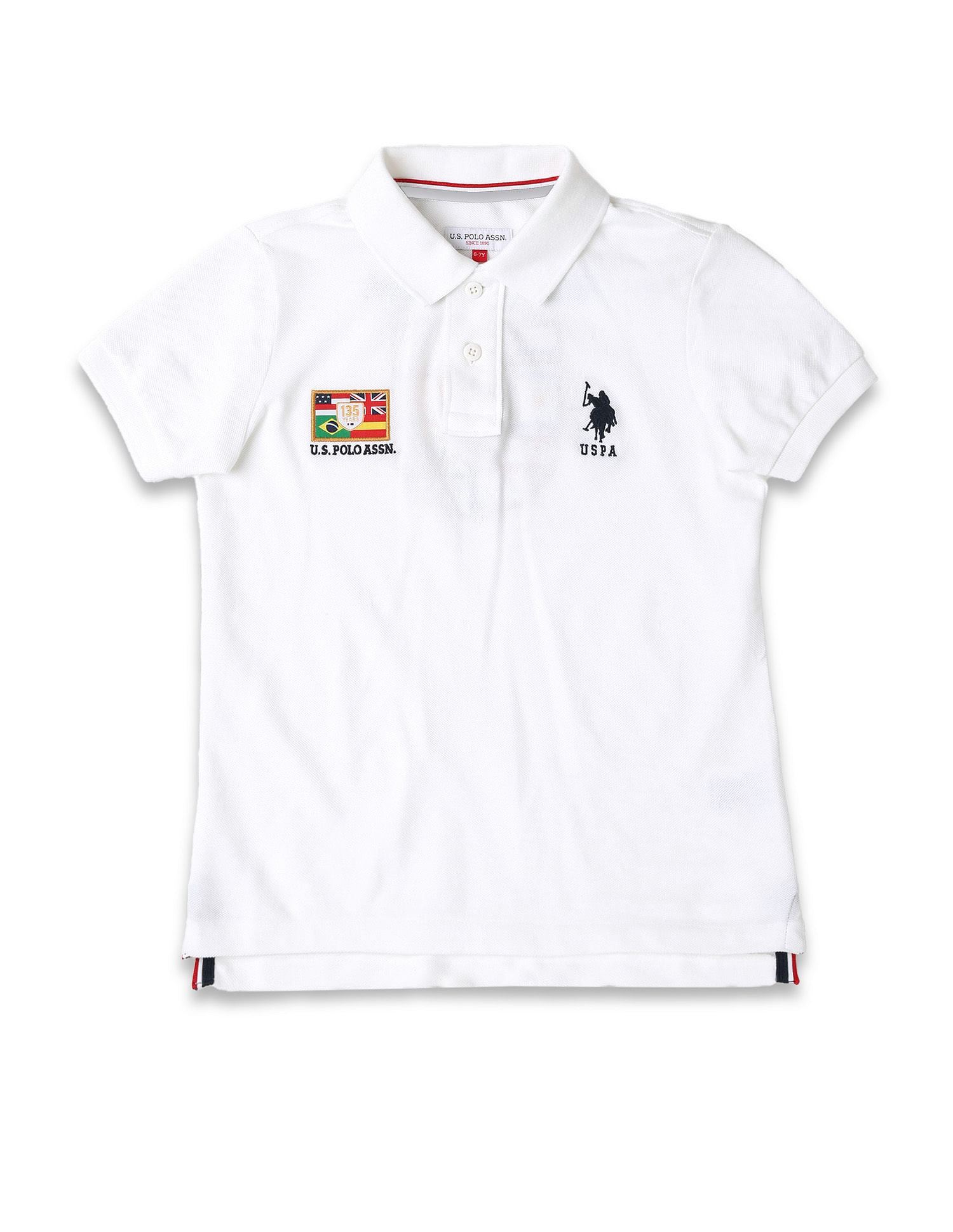 U.S. Polo Assn. Kids Boys Brand Appliqued Regular Fit Polo Shirt