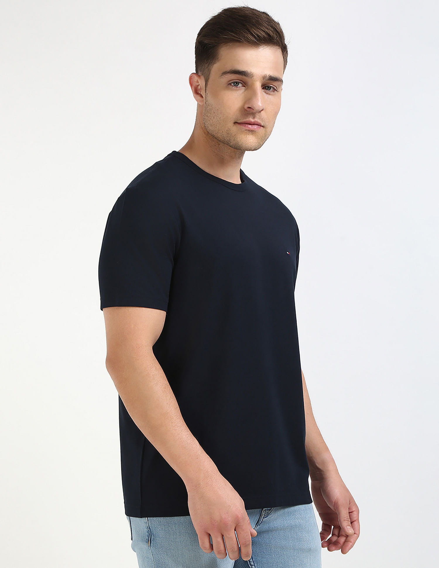 Tommy Hilfiger Solid Regular-Fit Cotton T-Shirt