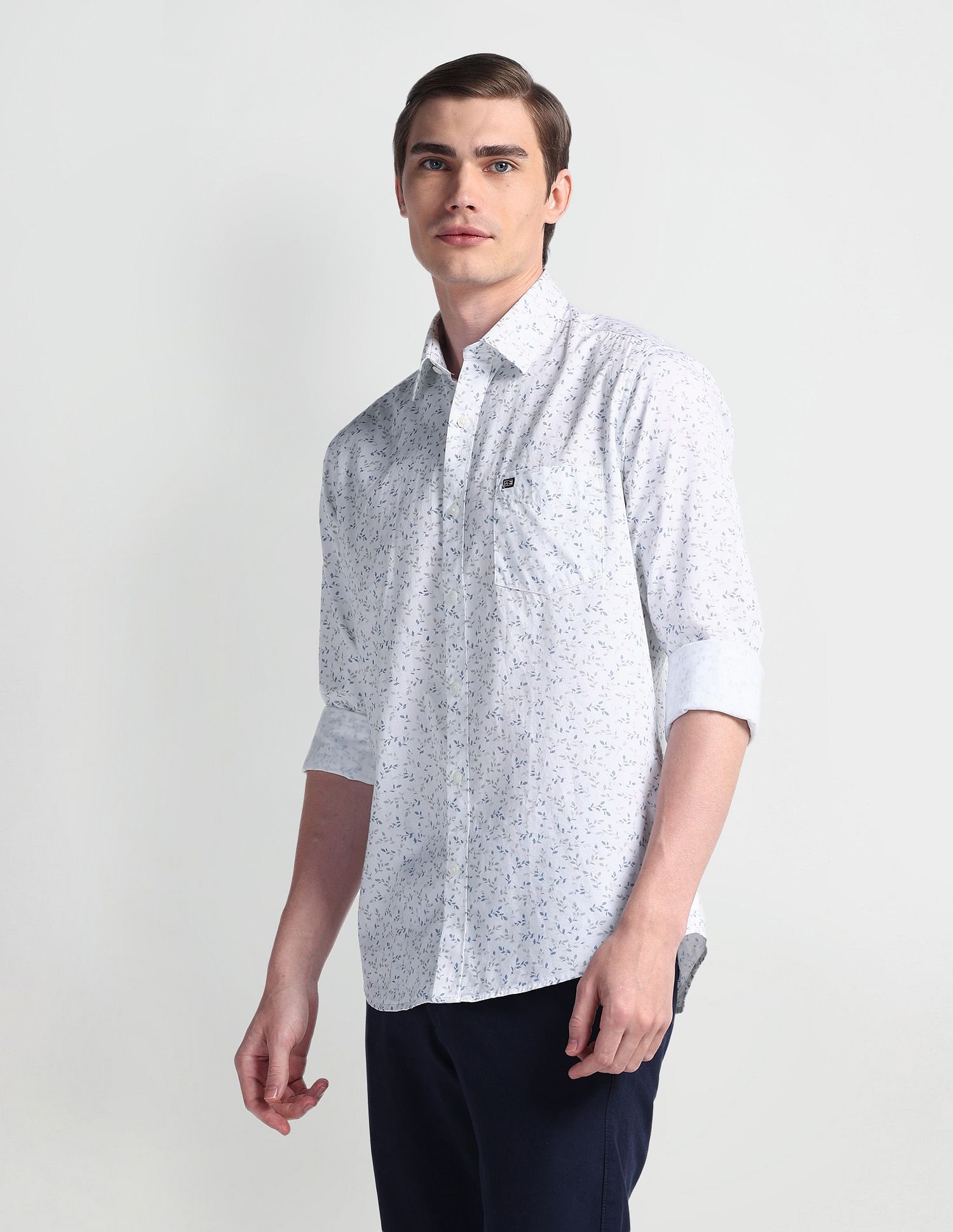Arrow Sport All Over Print Manhattan Slim Fit Shirt