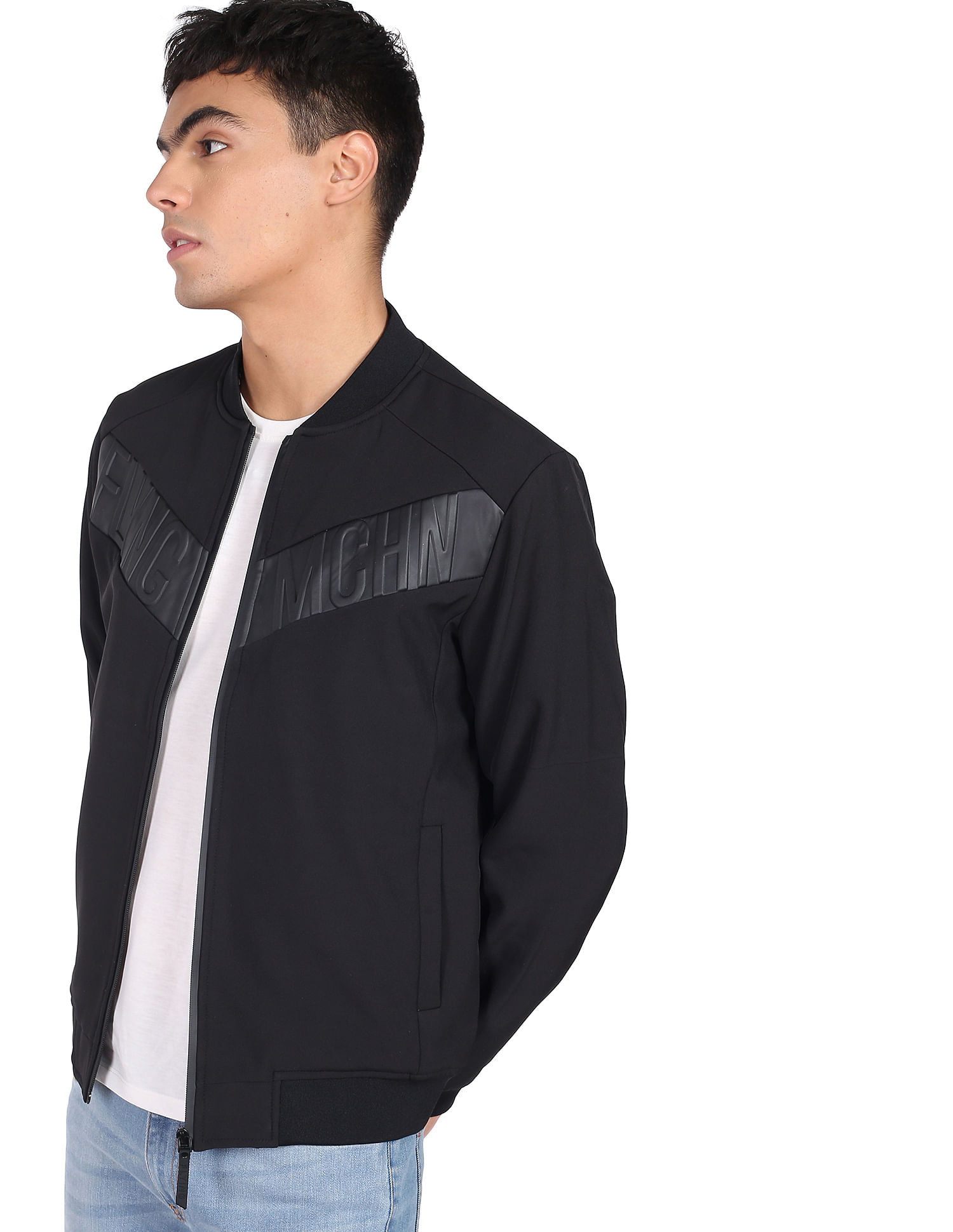 Buy Flying Machine Embossed Logo Bomber Jacket NNNOW