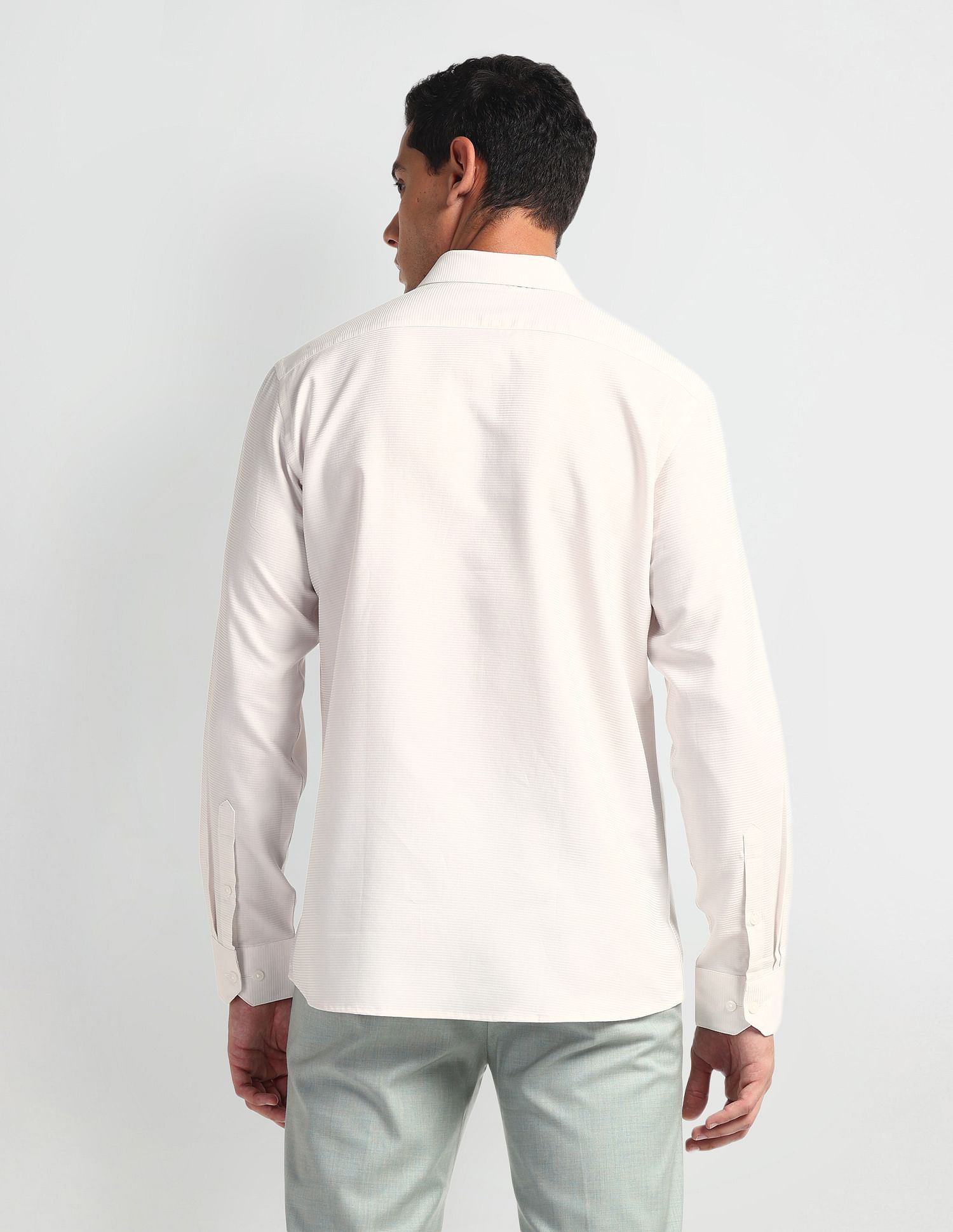 Arrow Horizontal Stripe Slim Shirt