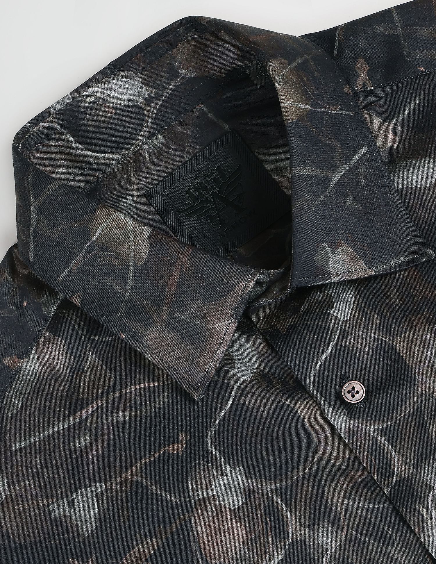 Arrow Tailored Fit Abstract Print Shirt