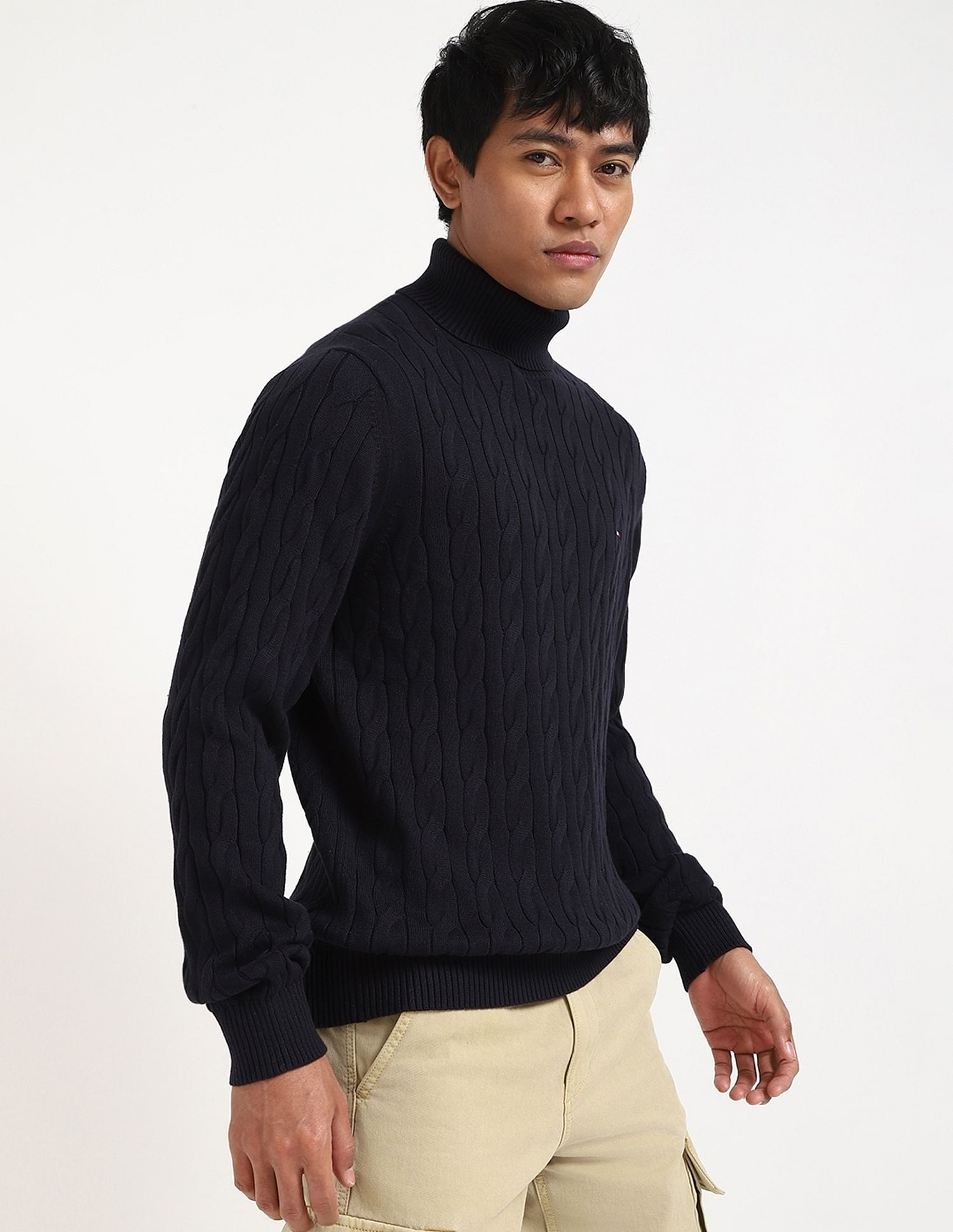Tommy Hilfiger Cable-Knit Regular-Fit Cotton Sweater