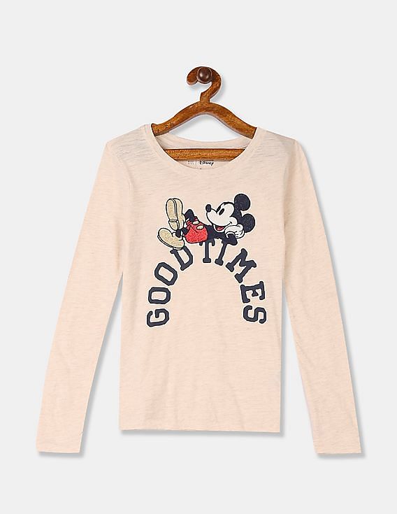 beige mickey mouse shirt