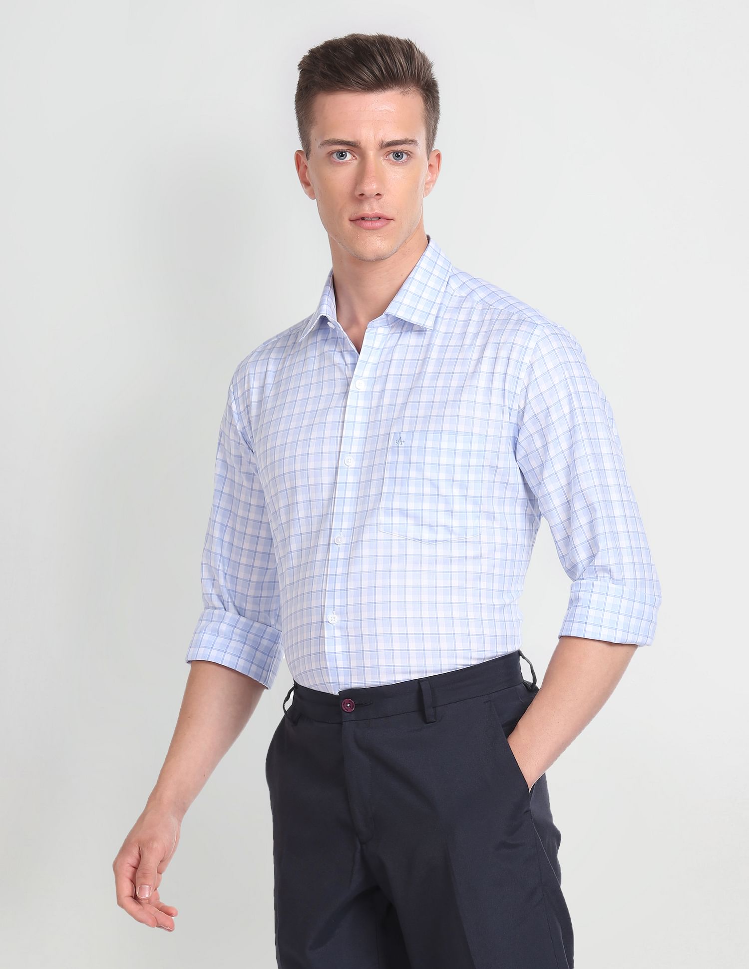 Arrow Dupplin Check Cotton Formal Shirt