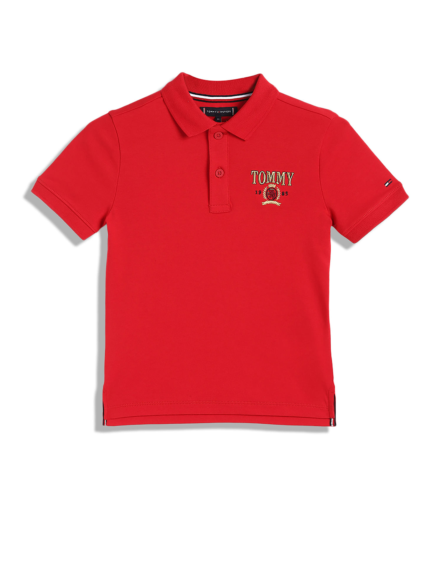 Tommy Hilfiger Kids Boys Printed Regular Fit Polo T-Shirt