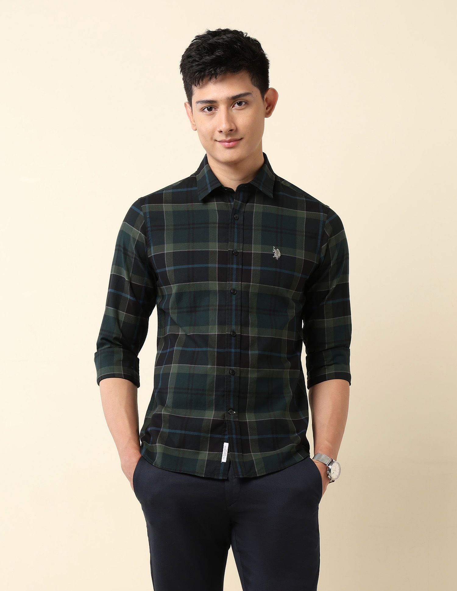 U.S. Polo Assn. Pure Cotton Tailored Fit Dobby Shirt