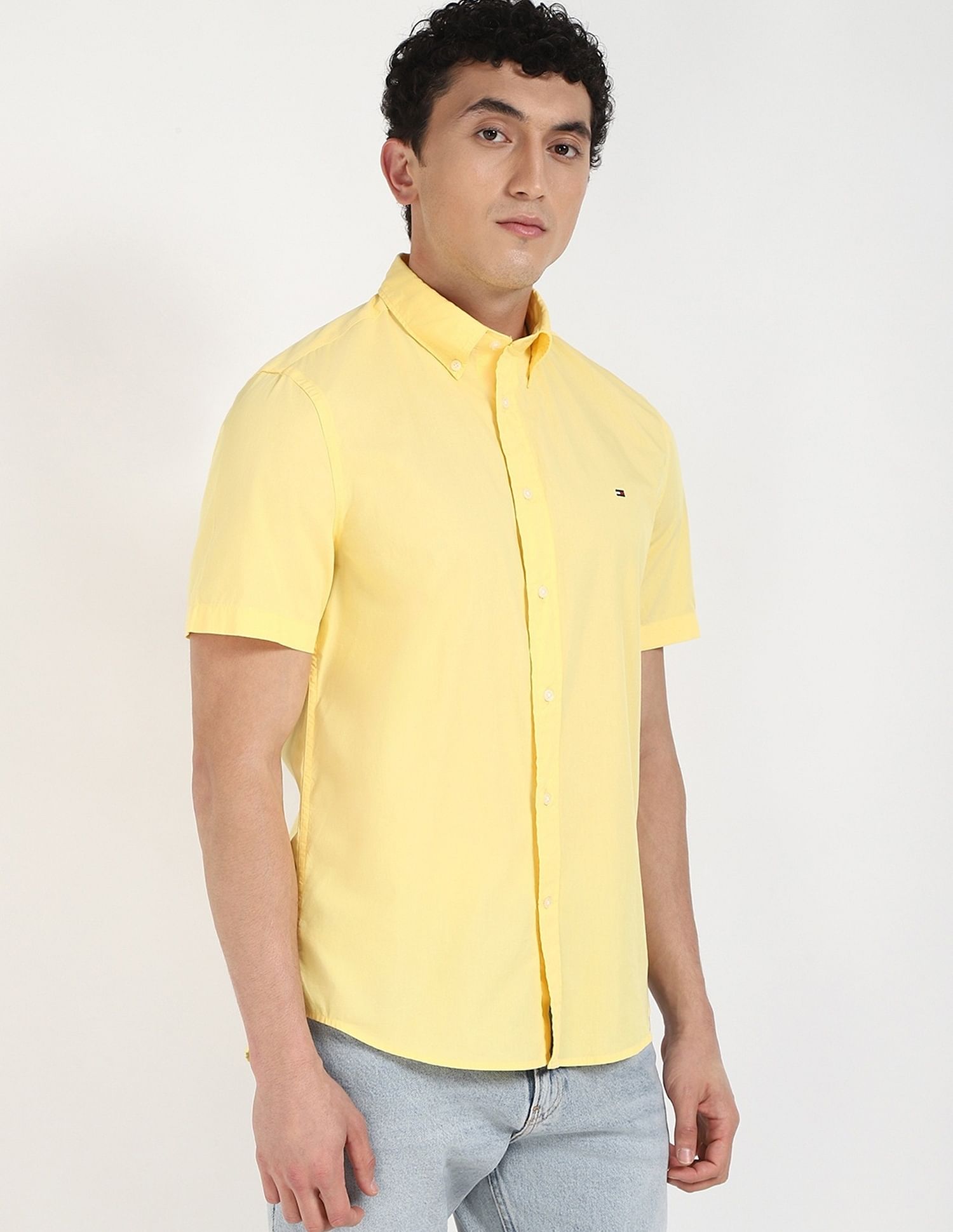 Tommy Hilfiger Solid Regular-Fit Poplin Woven Shirt