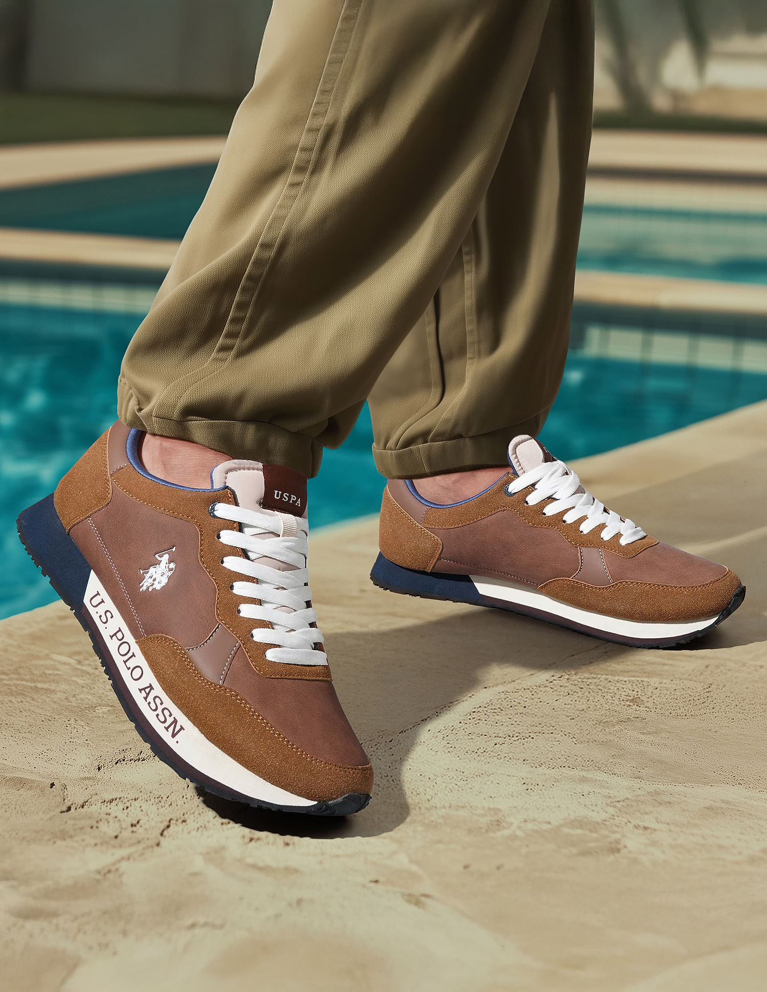 U.S. Polo Assn. Men Caspian 2.0 Colour Blocked Sneakers