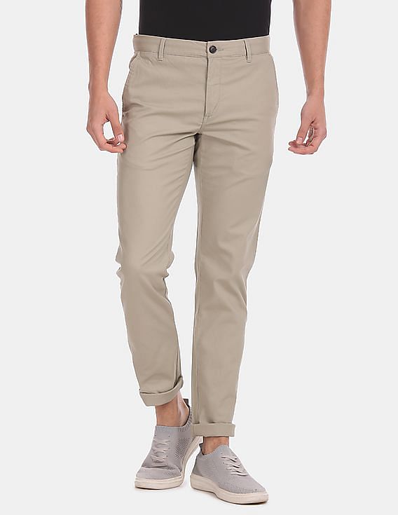 Buy Amazon Brand  Symbol Grey Polyester Solid Formal Trousers online   Looksgudin
