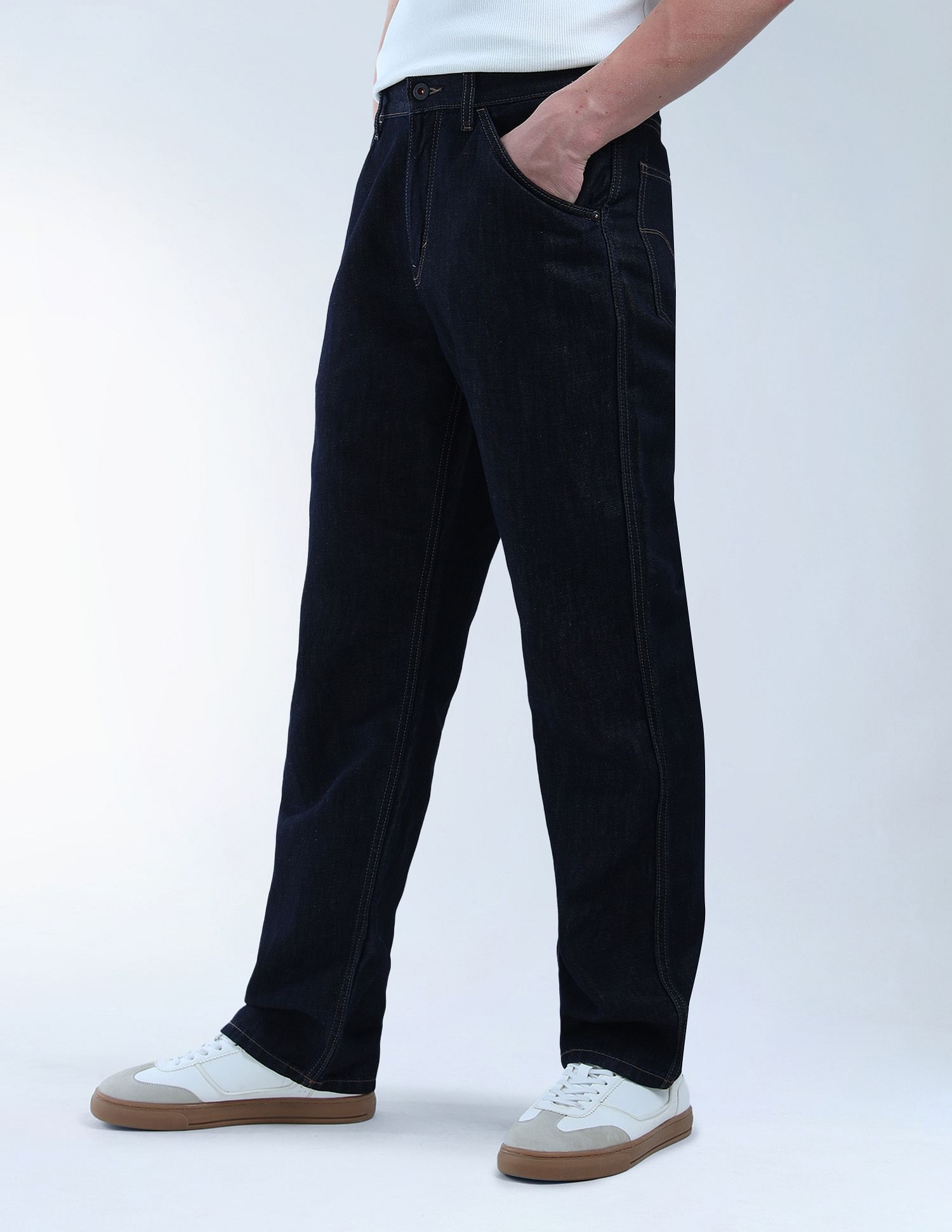 Flying Machine Cobain Loose Fit Cobain X Linen Jeans