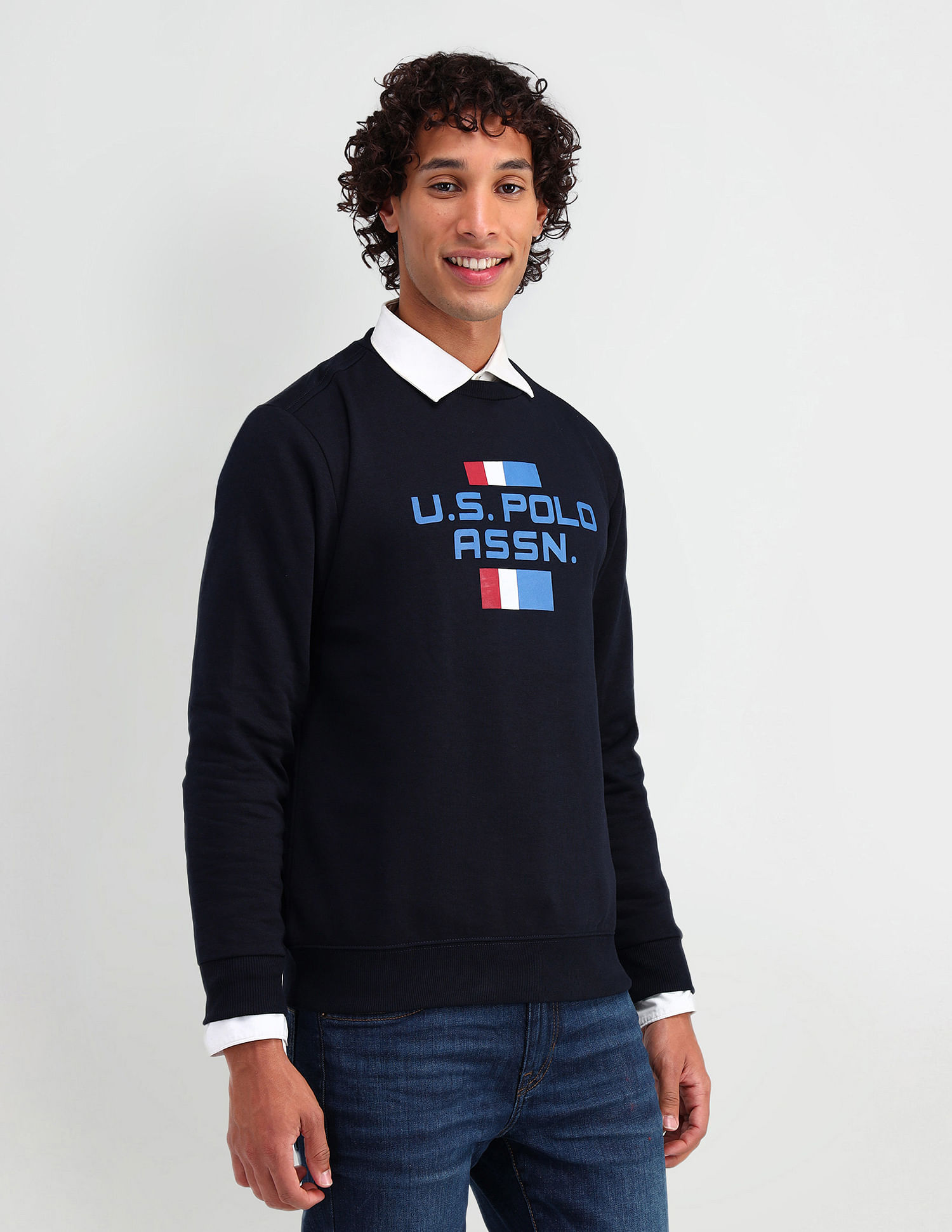 U.S. Polo Assn. Denim Co. Crew Neck Brand Printed Sweatshirt