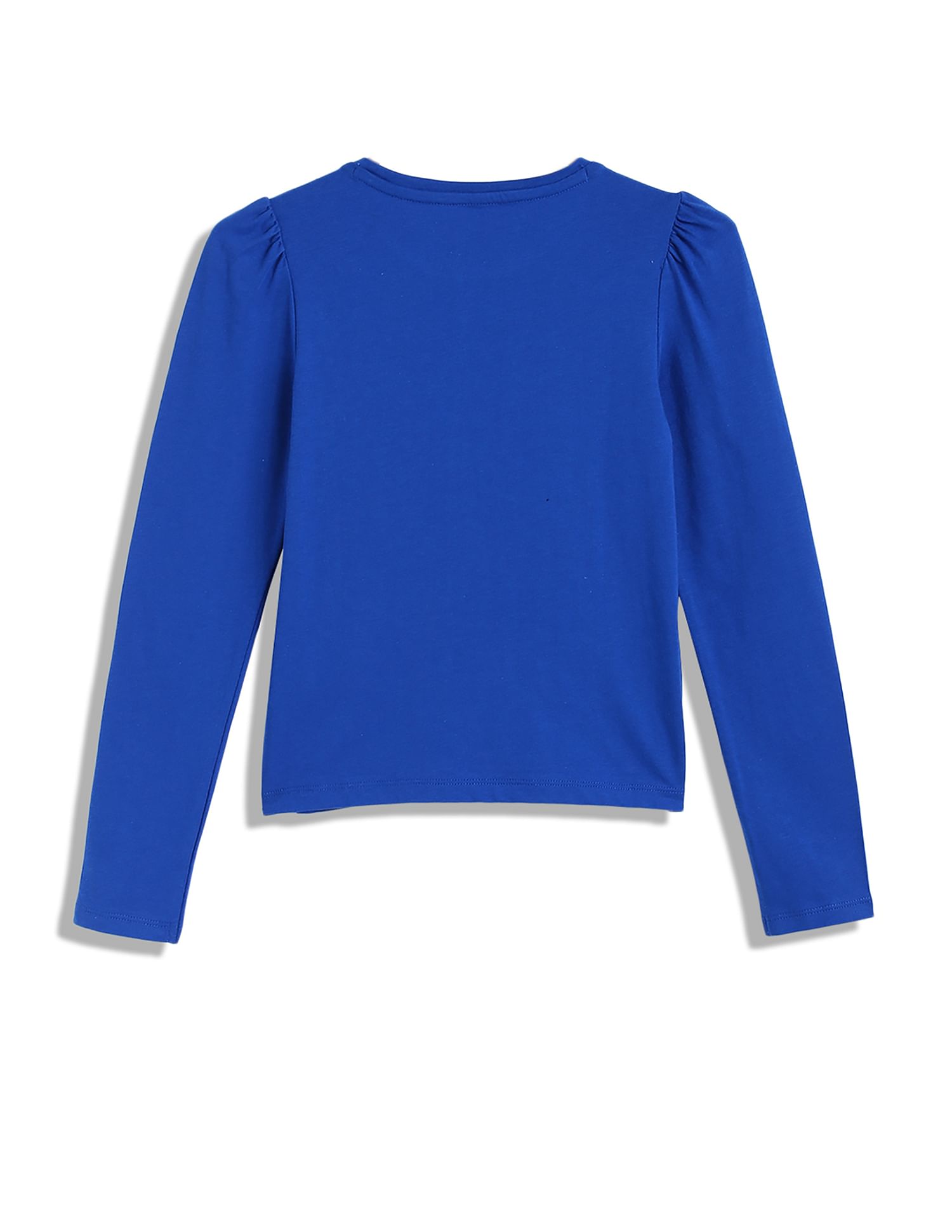 Tommy Hilfiger Kids Girls Puff Shoulder Fashion Cotton T-Shirt