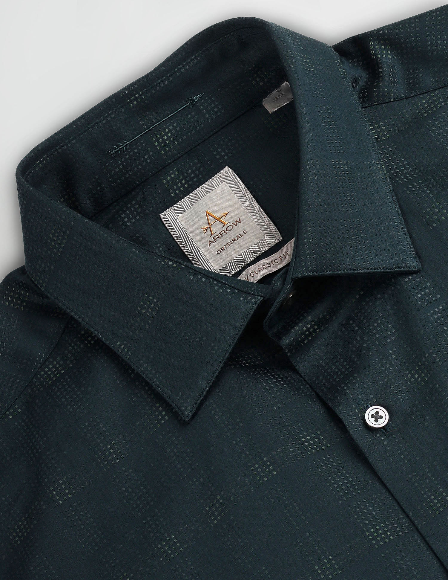 Arrow Check Patterned Dobby Shirt